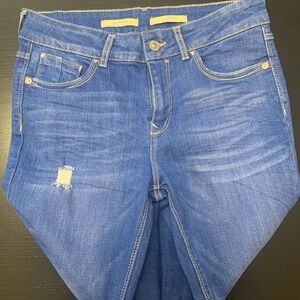 Stradivarius Size 8 ( EU 40) Distressed Blue Skinny Jeans for Women